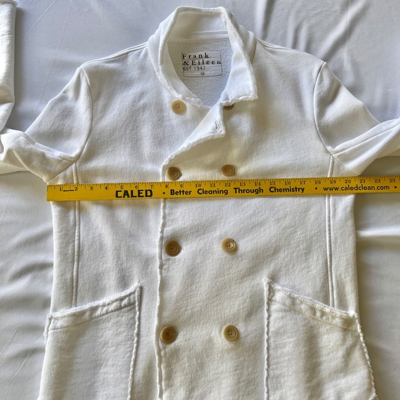 Frank & Eileen BELFAST Sweatshirt Peacoat Triple Fleece White Size M NWOT - Picture 10 of 13